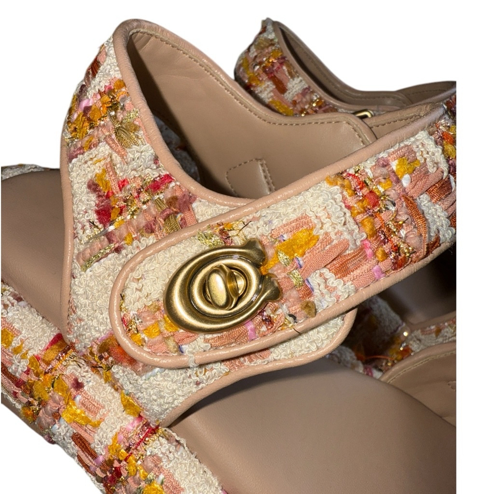 COACH Peyton Tweed Platform Sandals Women's Size 7.5 - Picture 6 of 15